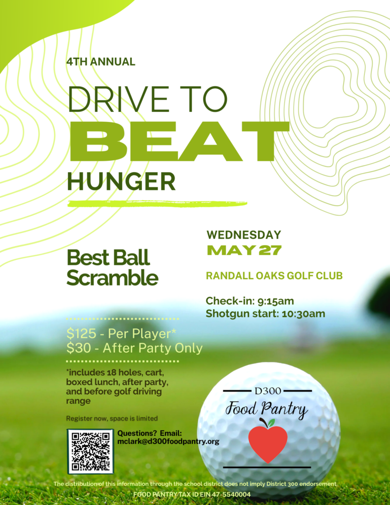 Flyer that inclues all the information about the golf outing on My 27th.